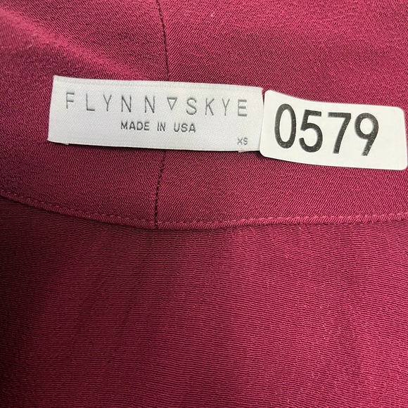 Flynn Skye Wrap Dress Size XS, Maroon - Picture 3 of 6